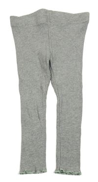 Sivé rebrované legíny