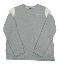 Sivo-biela mikina s výšivkou River Island