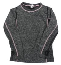 Černo-bílé melírované sportovní funkční triko Topolino