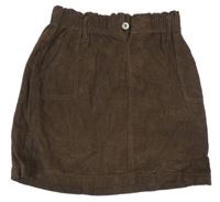 Hnedá menšestrová sukňa