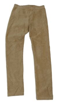 Béžové žebrované sametové legíny Mayoral