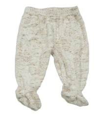 Bílo-hnědé melírované sametové polodupky Orsolino