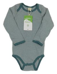 Nové - smaragdovo-biele pruhované body Alana