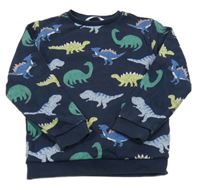 Tmavomodrá mikina s dinosaurami M&S