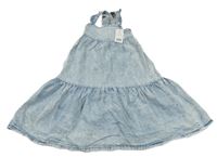 Nové - Světlemodré riflové šaty s volánky F&F