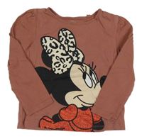 Hnědorůžové triko s Minnie Nutmeg