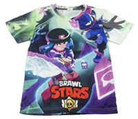 Barevné vzorované tričko s potiskem - Brawl stars