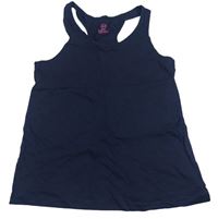 Tmavomodrý top H&M