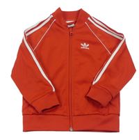 Červená sportovní propínací mikina Adidas