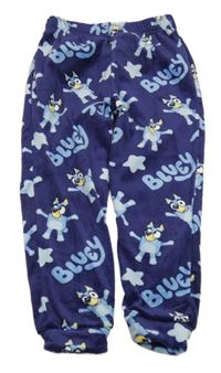 Tmavomodré plyšové pyžamové kalhoty s Bluey Nutmeg