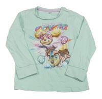 Zelenkavé pyžamové triko - Tlapková patrola Nickelodeon