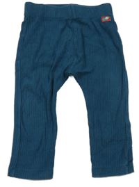 Petrolejové rebrované ľahké tepláky s jezevcem Nutmeg