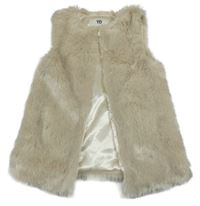 Smotanová kožušinová podšitá vesta YD