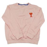 Svetloružová mikina so srdiečkom