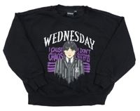 Čierna overisize mikina s Wednesday