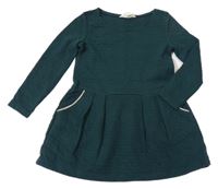 Tmavozelené struktrované šaty H&M