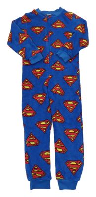 Modrý chlupatý overal - Superman