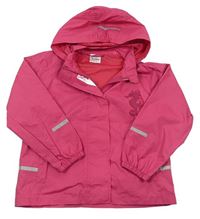 Ružová šušťáková bunda s mořským koníkem a odopínacíá kapucňou Impidimpi