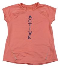 Ružové športové tričko s nápisom Active Touch