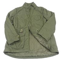 Khaki šušťáková zateplená parka H&M