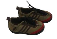 Béžovo-hnedé semišové topánky Adidas vel. 22