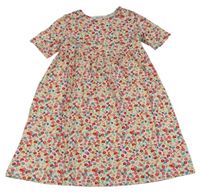 Biele bavlnené šaty s kvietkami H&M