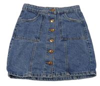 Modrá rifľová prepínaci sukňa Denim Co.