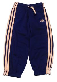 Tmavomodré sportovní kalhoty s logem Adidas