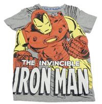 Šedé tričko s Iron Manem Marvel 