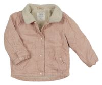 Svetloružová menšestrová zateplená bunda F&F