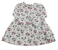 Šedé bavlněné šaty s Minnie Disney 