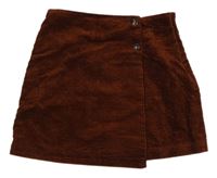 Hnedá menšestrová zavinovací sukňa Next