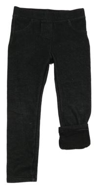 Tmavosivé zateplené legíny Lupilu