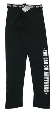 Nové - Černé legíny s nápisy Primark