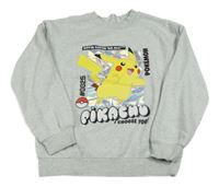 Sivá mikina s Pikachu H&M