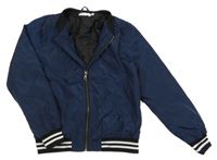 Tmavomodrá šušťáková zateplená bunda Name it