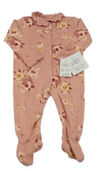 Nové - Staroružový overal s kvetmi a volánikmi George