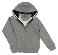 Sivá melírovaná prepínaci mikina s kapucňou Matalan