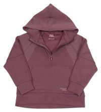 Fialovorůžová mikina s kapucí Zara