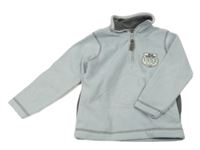 Svetlomodrá fleecová mikina s medvedíkom a rolákom C&A