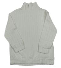 Biela vzorovaná mikina s rolákom Shein