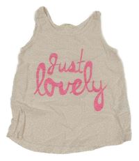 Bílo-světlerůžový vzorovaný halenkový top s nápisem H&My