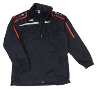 Tmavomodrá šusťáková sportovní bunda s ukrývací kapucí Jako 