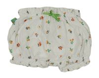 Biele plátenné kraťasy s ovociem