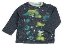 Tmavomodrá mikina s vesmírom Esprit