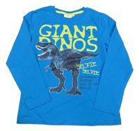 Azurové tričko s dinosaurom Kids