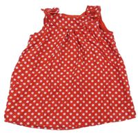 Červené menšestrové bodkovaná é šaty H&M