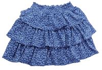 Modro-svetlomodrá vzorovaná vrstvená sukňa Next