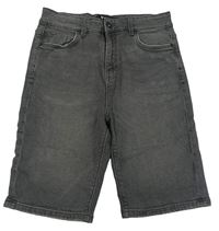 Tmavošedé skinny fit riflové kraťasy V BY VERY