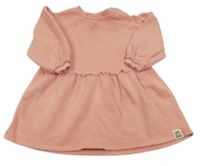 Pudrové teplákové šaty H&M